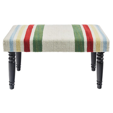 Camp Stripe Hooked Bench - Park Designs - The Fox Decor